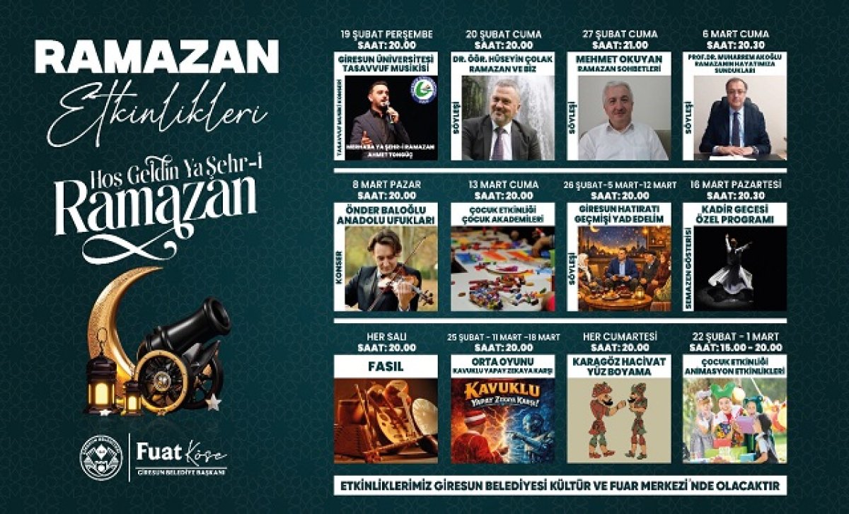 RAMAZAN’A ÖZEL KÜLTÜR VE SANAT PROGRAMI